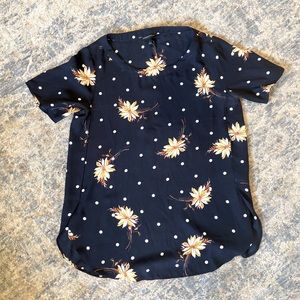 Banana Republic Polka Dot/Floral Blouse